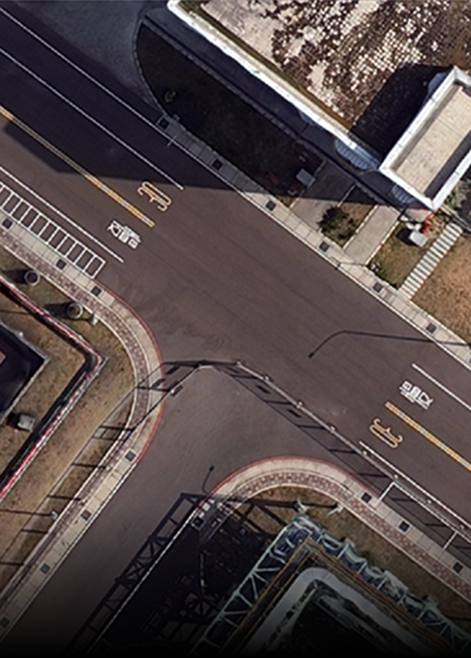 無人機攝影測繪成果圖，用於建物輪廓與場域紀錄