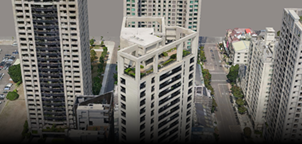 數位建築建模成果圖，應用於都市建設與設施管理