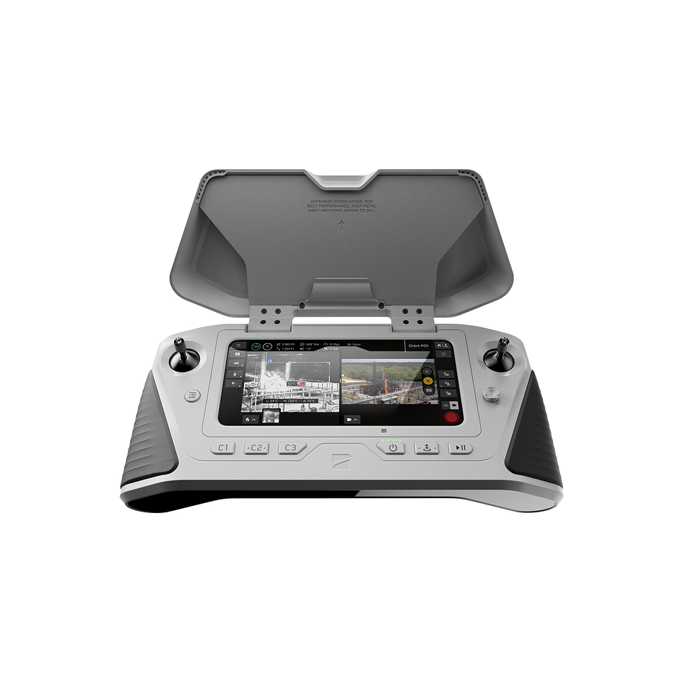 Skydio X10 專用遙控器，具備觸控螢幕與模組化控制介面